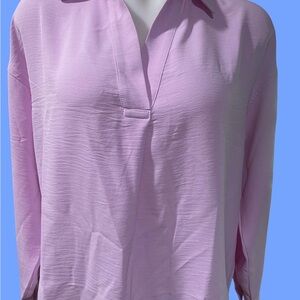 Rafaella lavender/ pink oversized Blouse with Long Sleeves NWOT